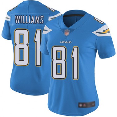 Los Angeles Chargers NFL Football Mike Williams Electric Blue Jersey Women Limited #81 Alternate Vapor Untouchable->women nfl jersey->Women Jersey